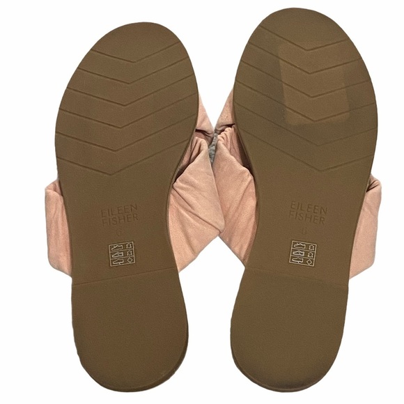 Eileen Fisher Salmon Pink Nubuck Cross Sandals 6 - Picture 3 of 3
